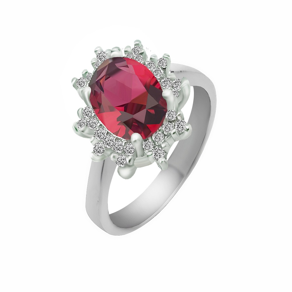 Sette 925 Silver Pink Zirkonia Stone Ring
