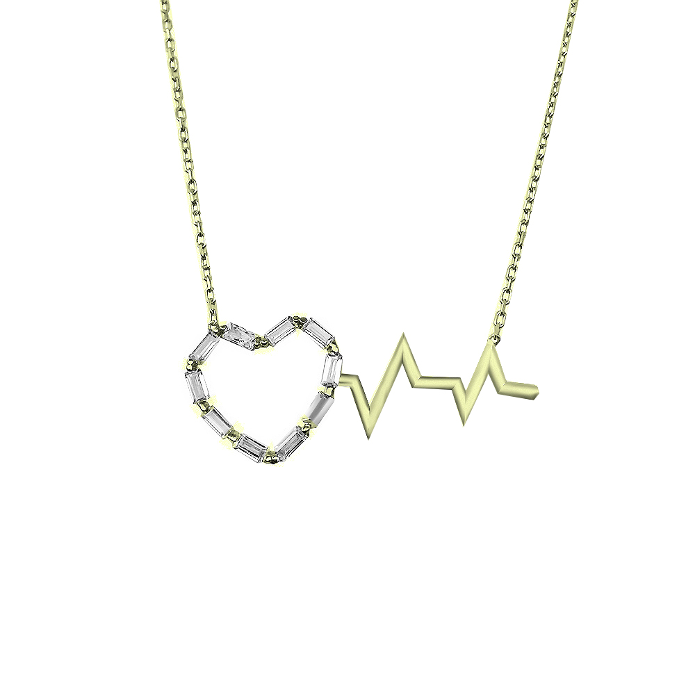 Sette 925 Silver Heart Rhythm Necklace