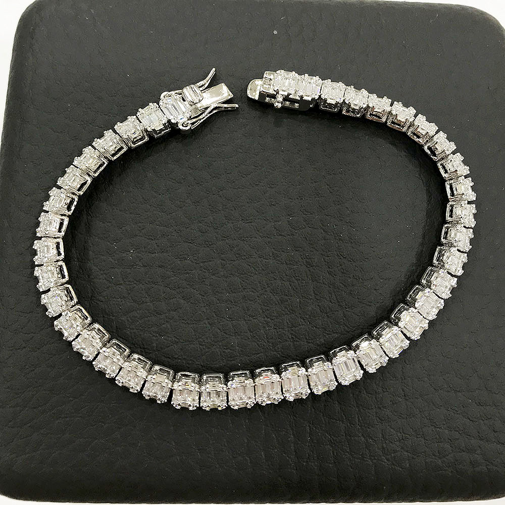 Sette 925 Silver Baguette Stone Bracelet