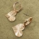 Sette 925 Silver Trend Golden Cut Earrings