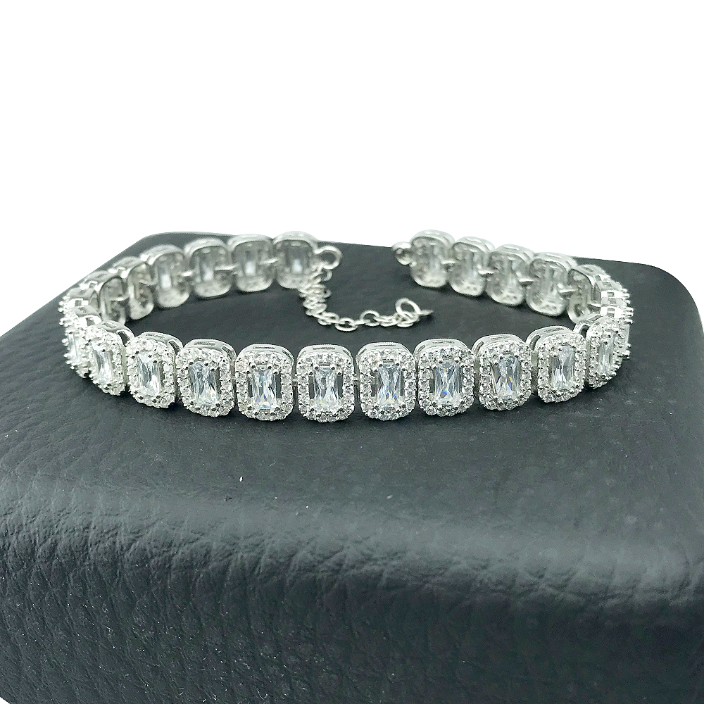 Sette 925 Silver Lux Baguette-Zirkonia Bracelet
