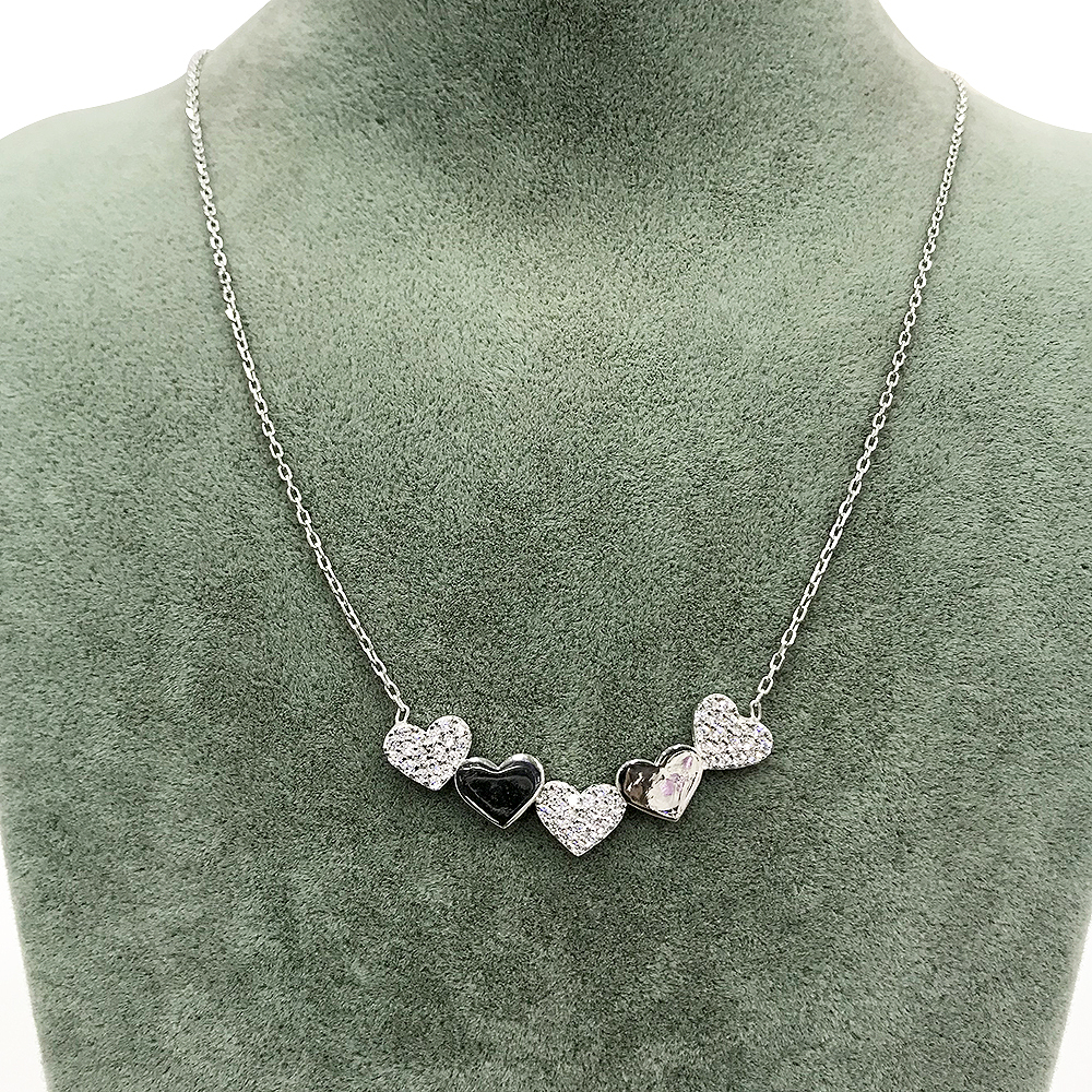 Sette 925 Silver Hearts Necklace