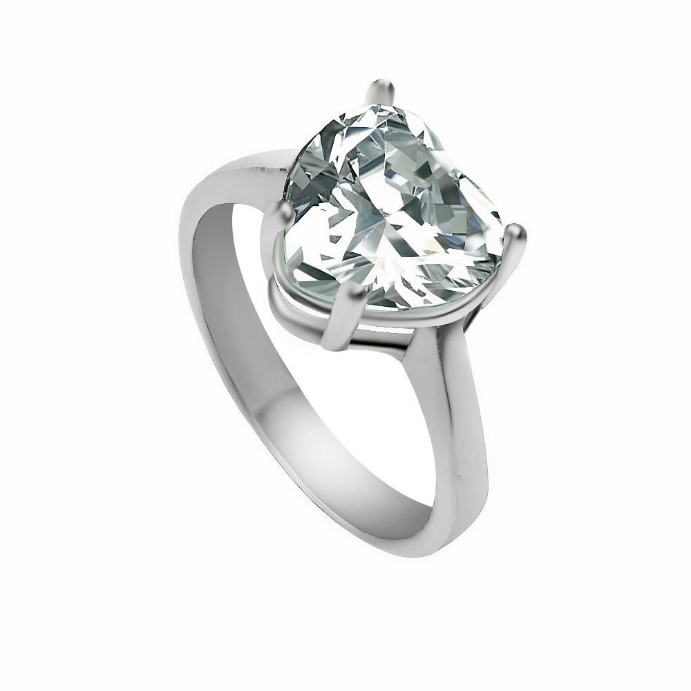 Sette 925 Silver Zirkonia Stone  Heart Ring