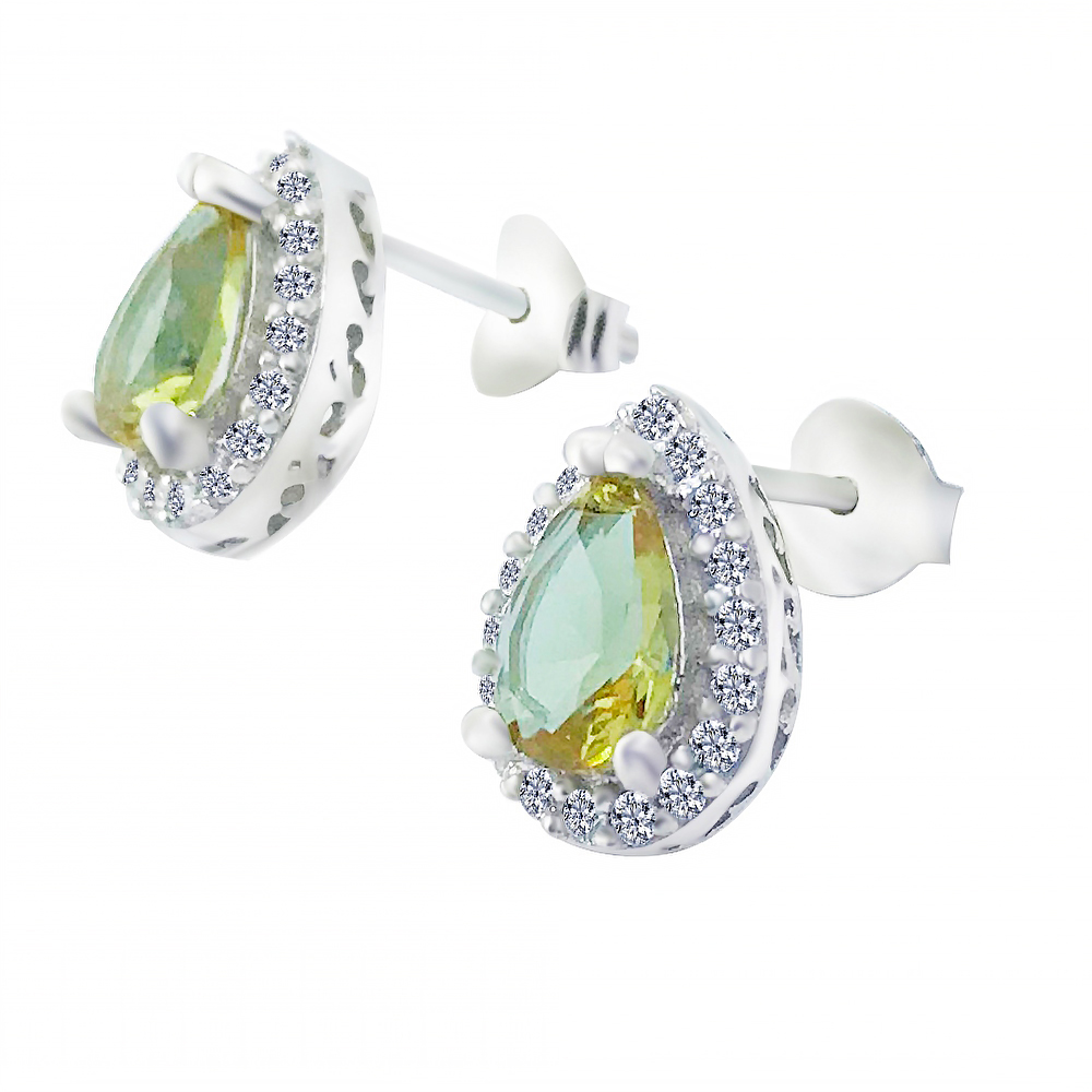 Sette Silver Zultanit Changing Colour Stone Earrings