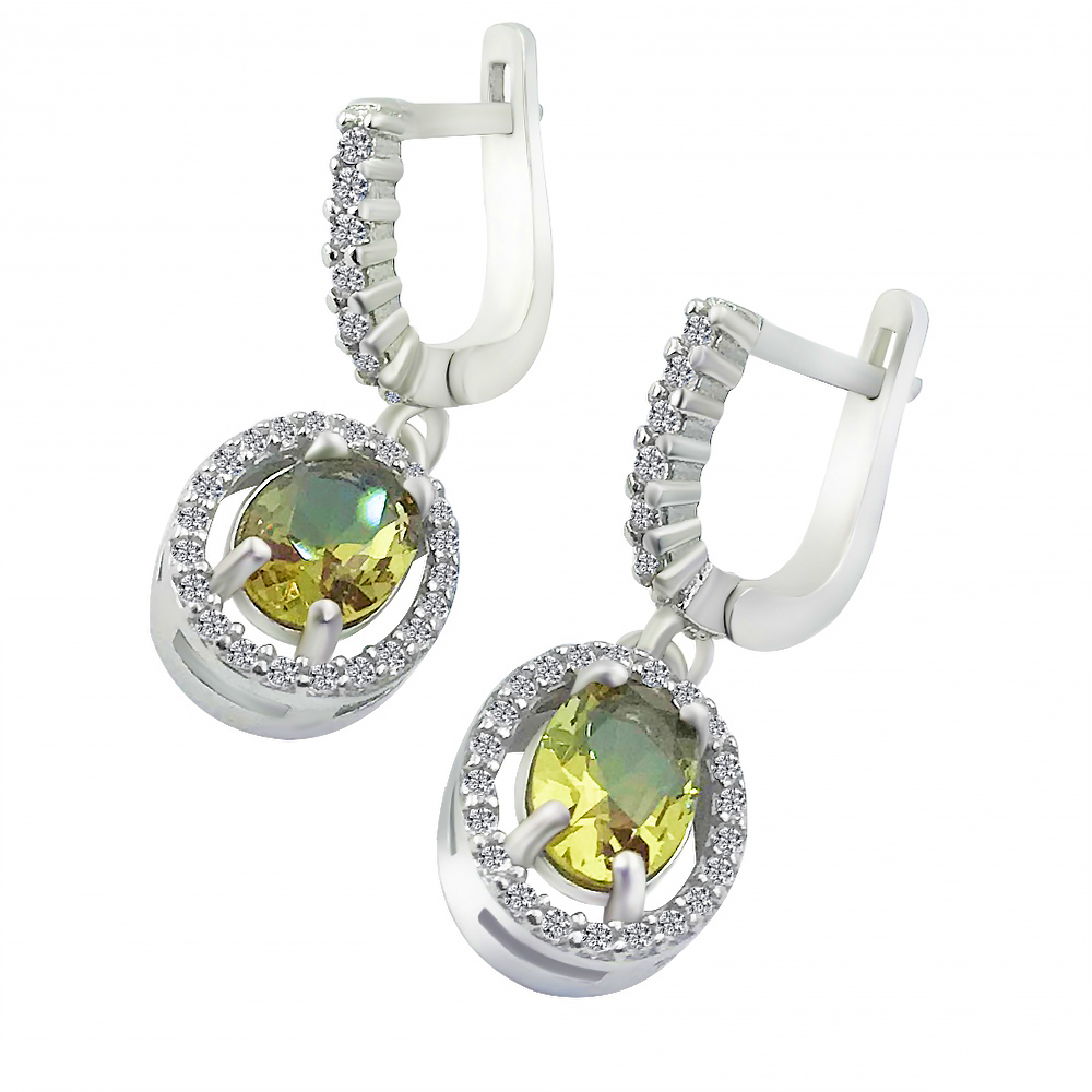 Sette Silver Changing Colour Stone Earrings