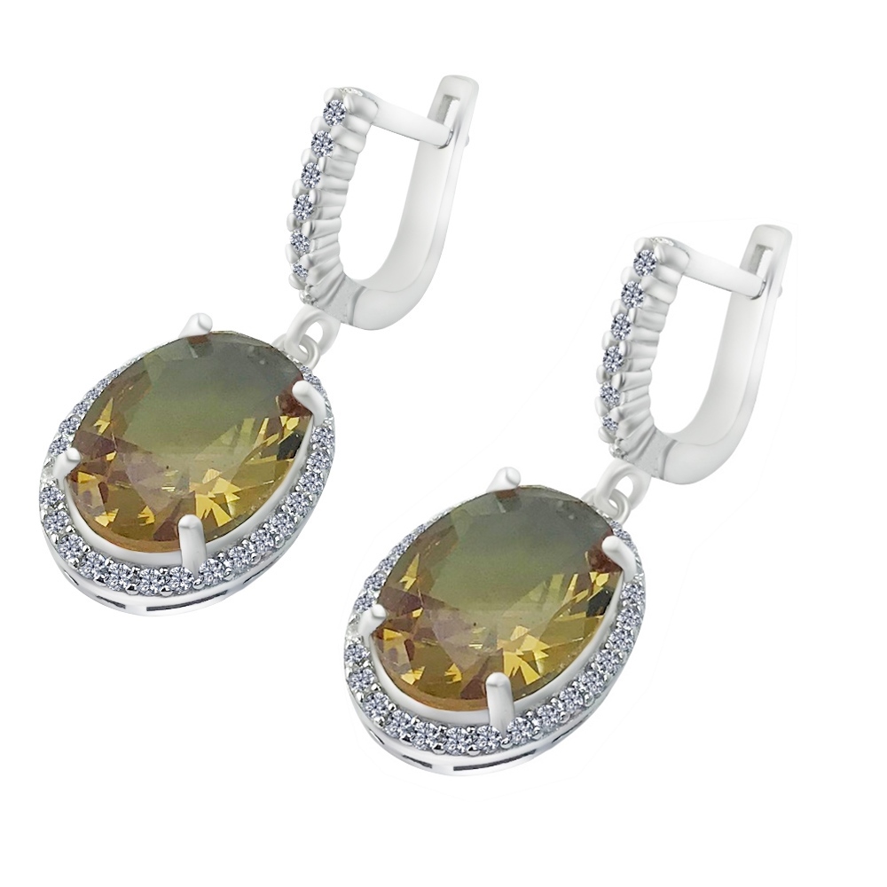 Sette Silver Changing Colour Stone Earrings