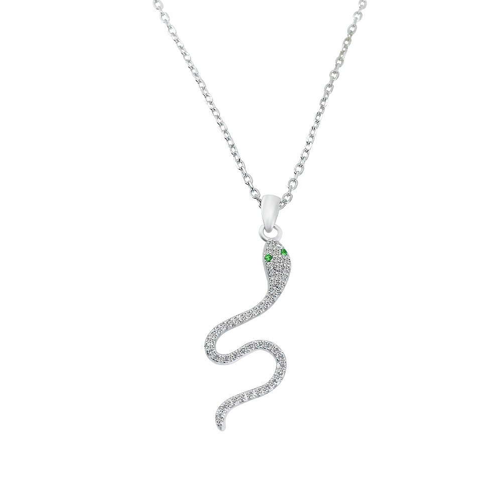 Sette Silver Fashion Snake Necklace