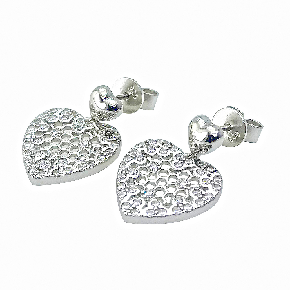 Sette Silver Heart Earrings
