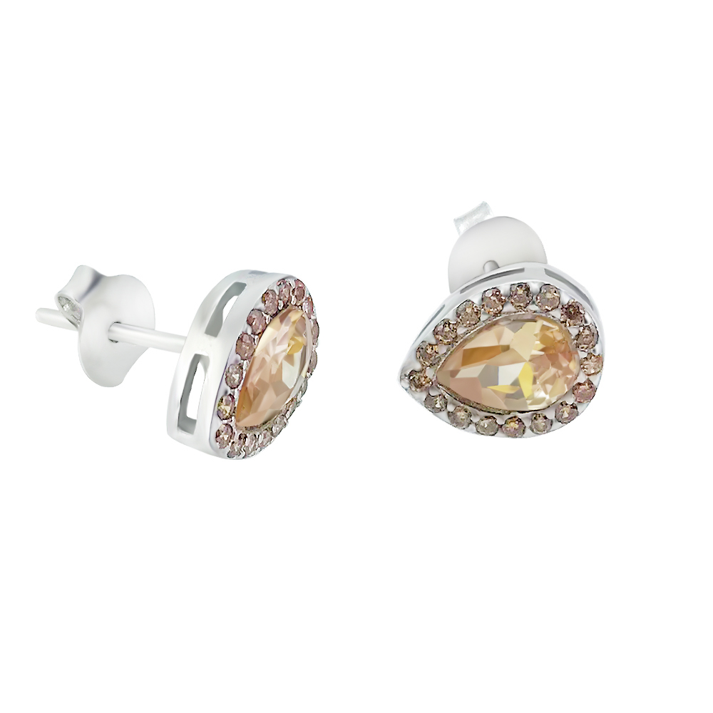 Sette Silver Topaz Stone Earrings