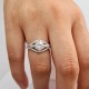 Sette Silver Fashion Baguette Stone Ring