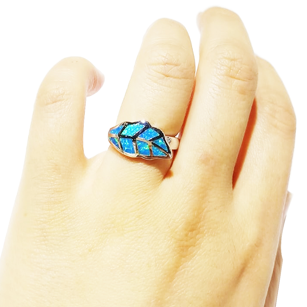 Sette Silver Opal Stone Fashion Ring