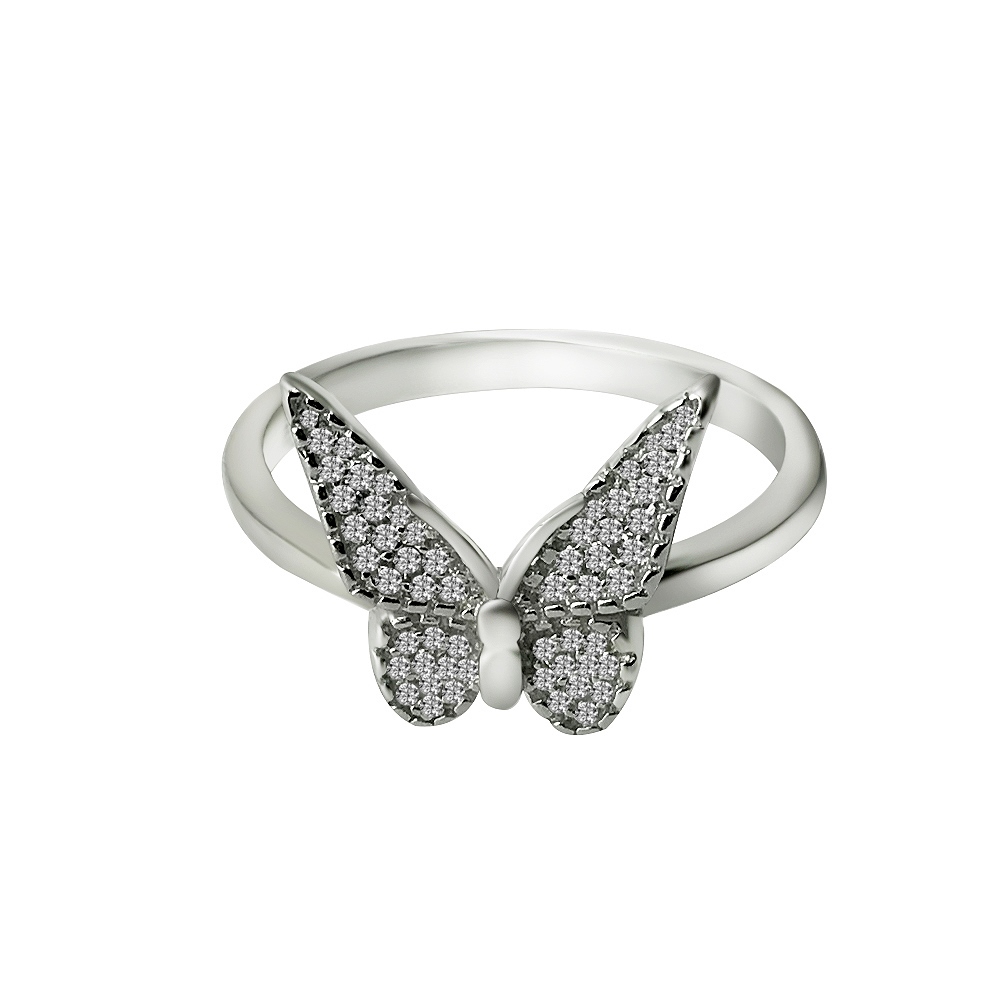 Sette Silver Zirkonia Butterfly Ring
